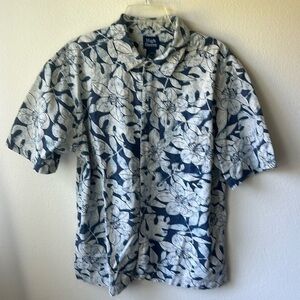 High Sierra shirt men's Hawaiian themed button up short sleeve size Large